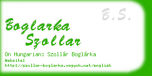 boglarka szollar business card